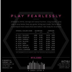 D'Addario NYXL0980, 8-str. 009-080